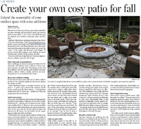 Cosy patio for fall